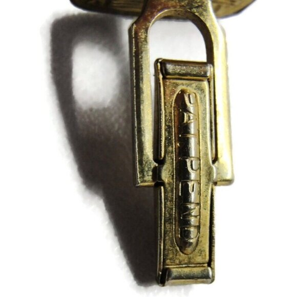 Vintage Cufflinks Square Weave Gold Tone Shirt Wedding Accessories Tux Pat No - Picture 4 of 7